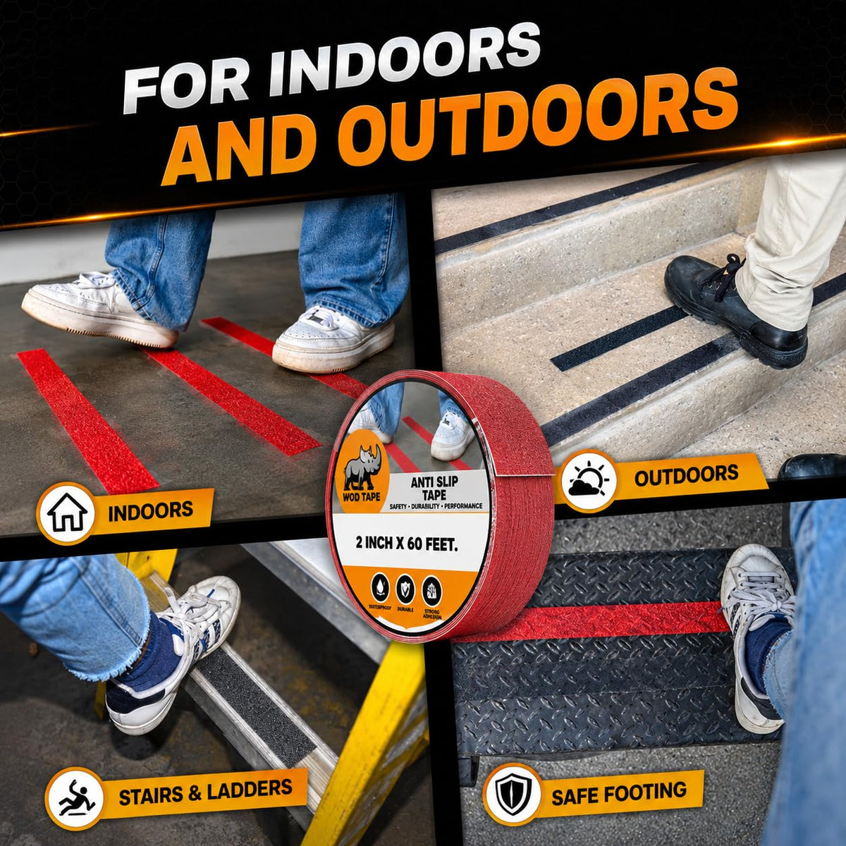 Gray 1 inch x 30 ft Anti Slip Tape Q8896