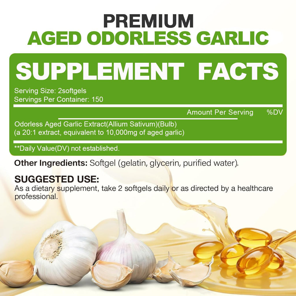 Aged Garlic Extract Capsules, 300 Softgels X4916