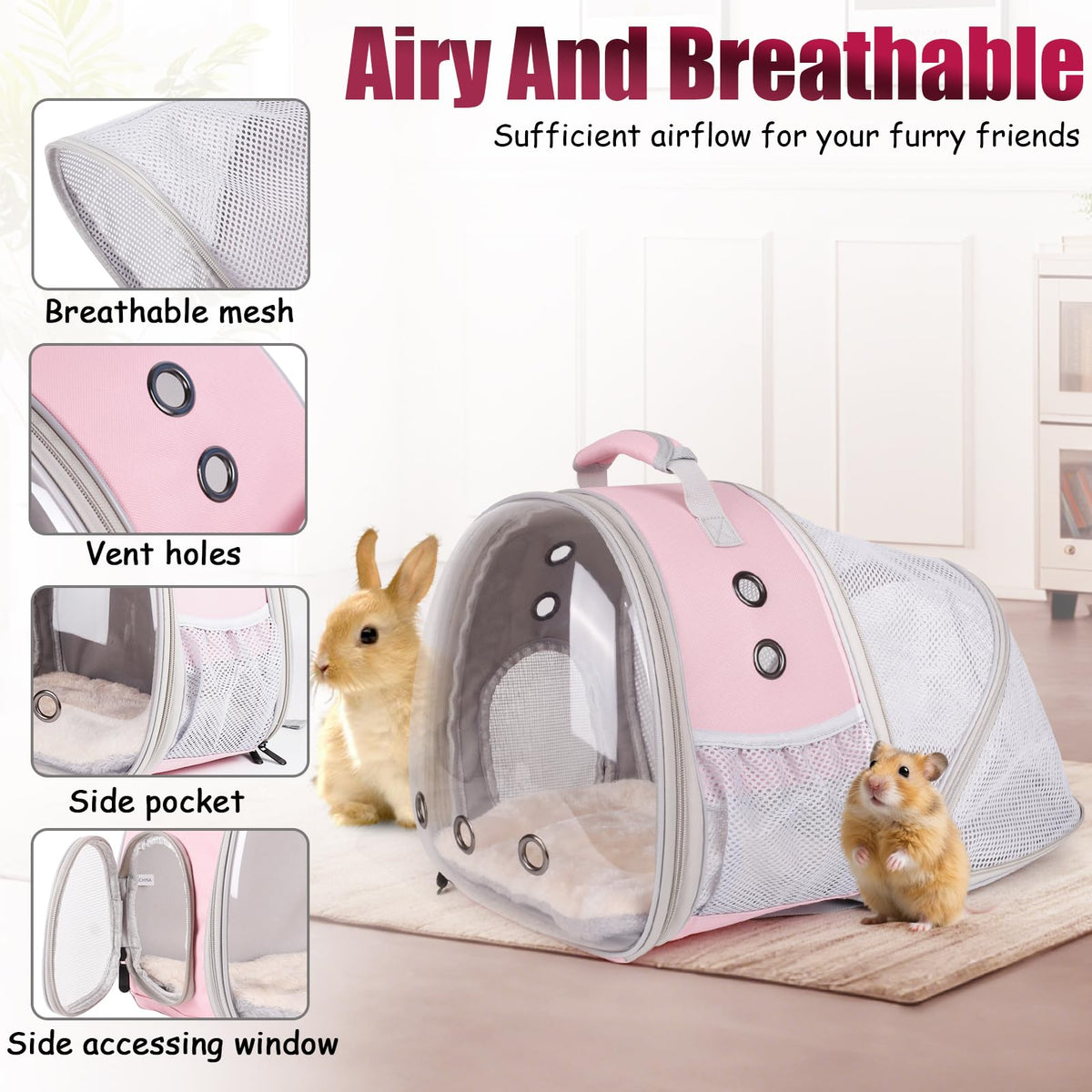Expandable Breathable Pet Carrier Backpack Q881146