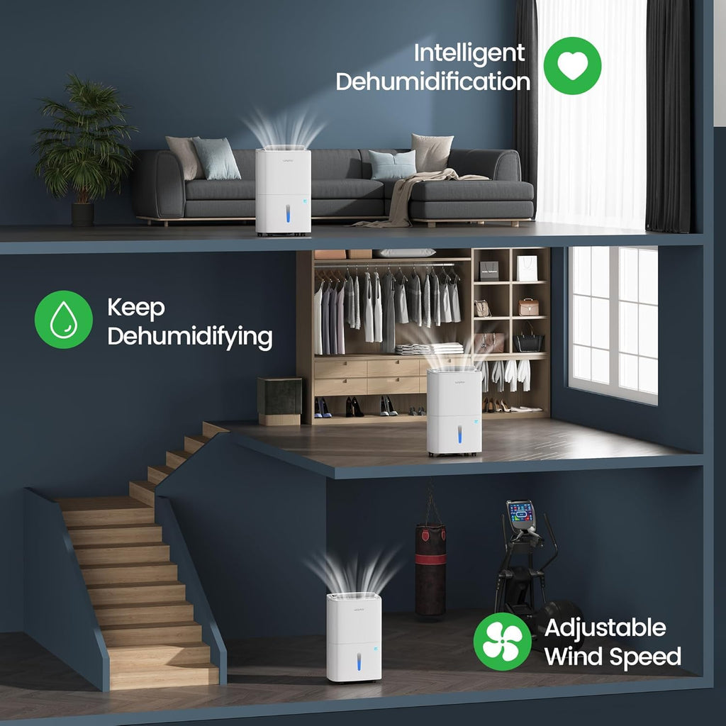 80 Pints Energy Star Dehumidifier with Drain Hose O349701