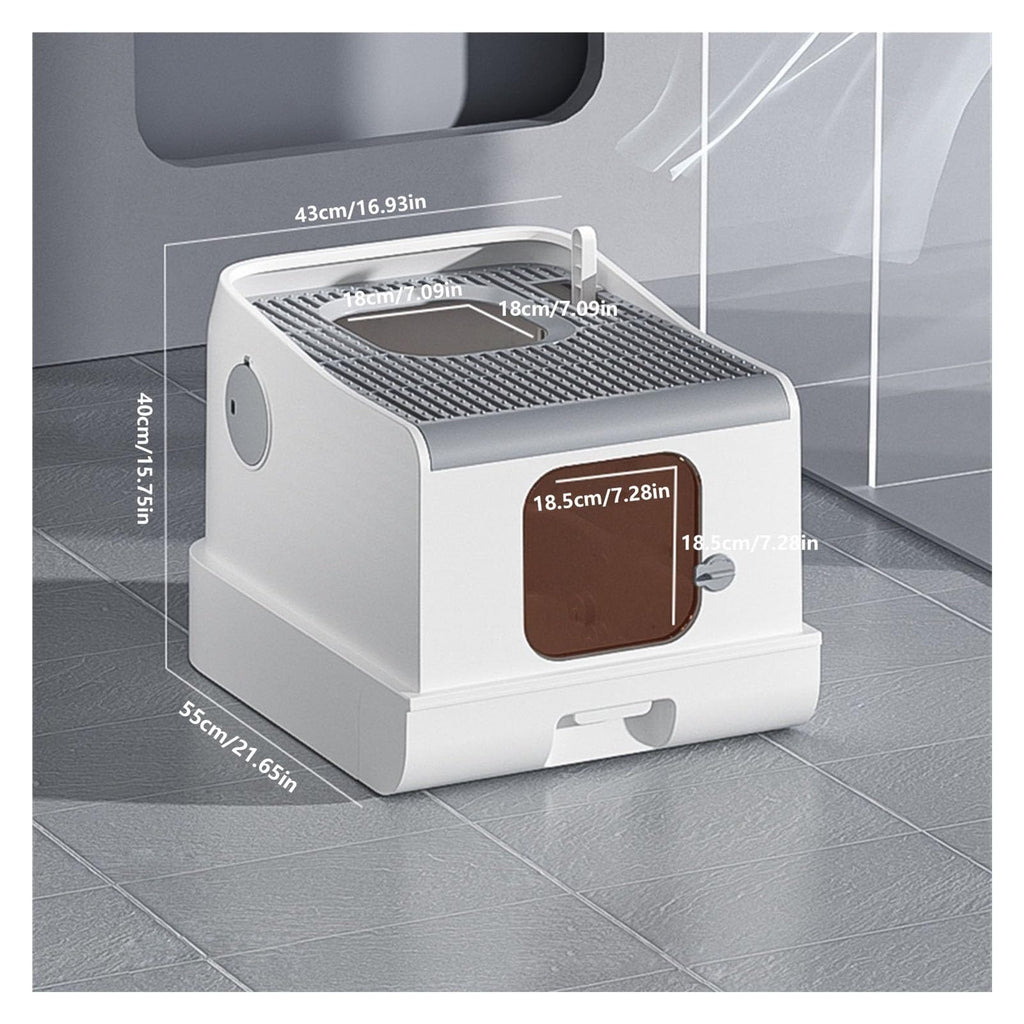 Fully Enclosed Extra Large Cat Litter Box with Lid T8958