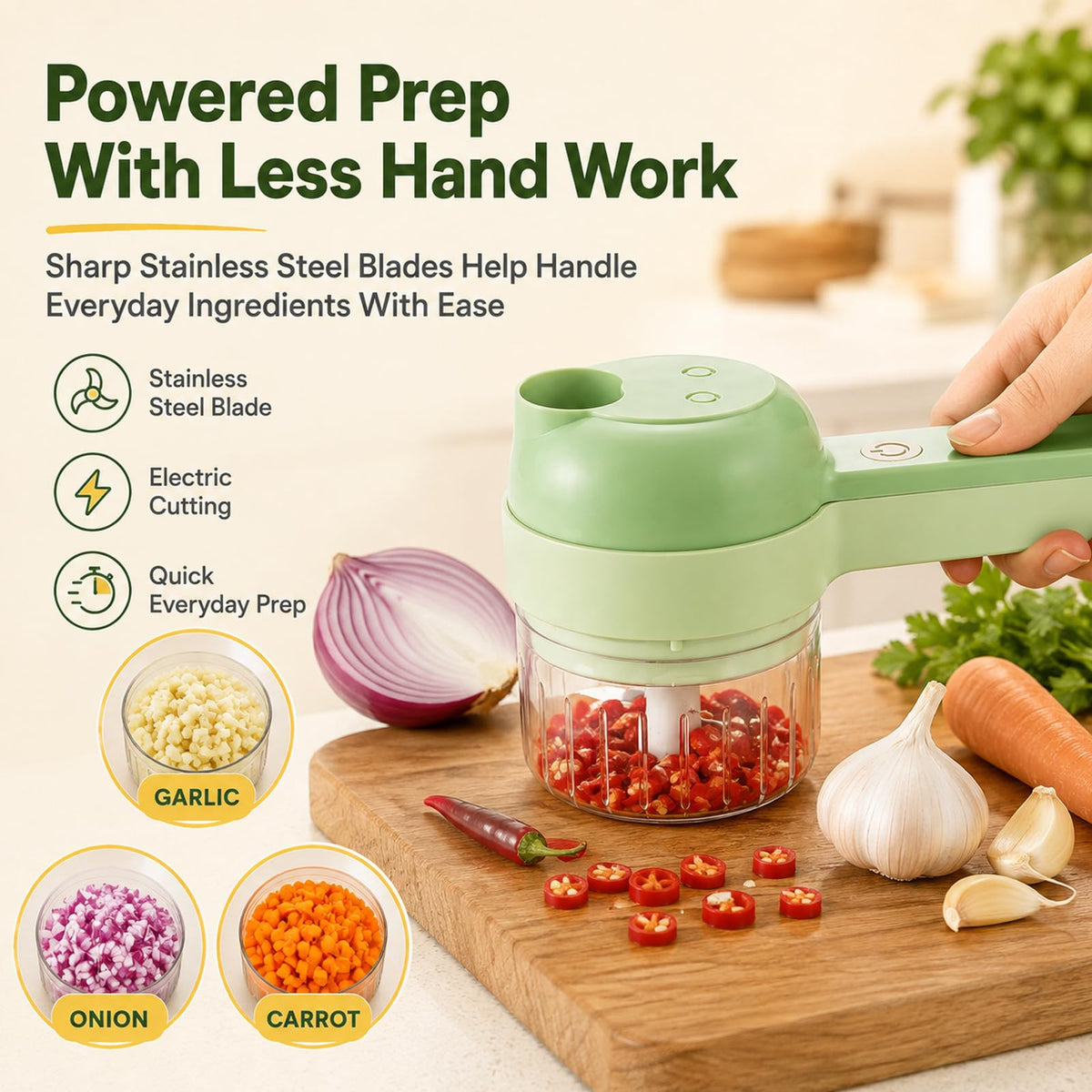 4 in 1 Handheld Electric Food Chopper Q1612