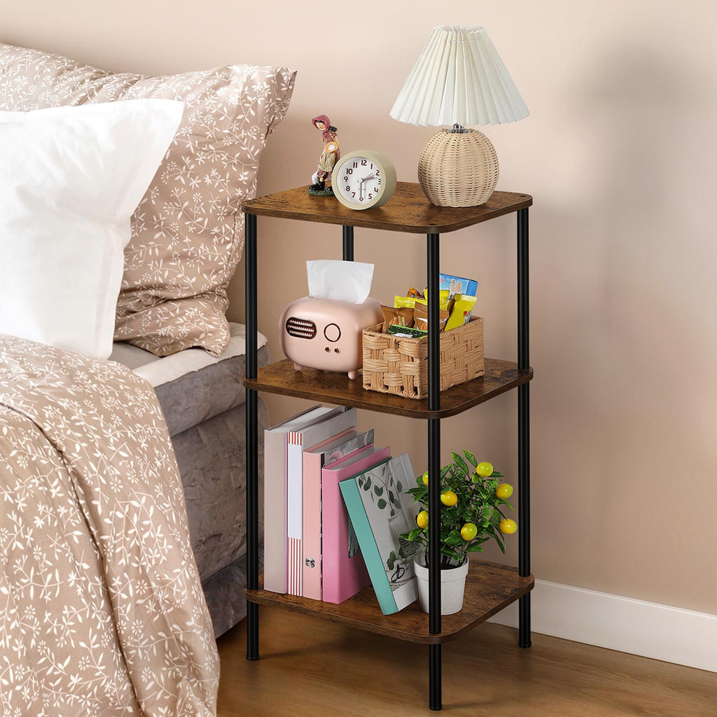 3 Tier Rustic Brown End Table J4895