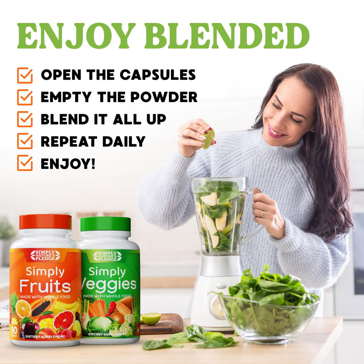 Fruits & Vegetables Supplement, 540 Capsules, 6-Pack R6754