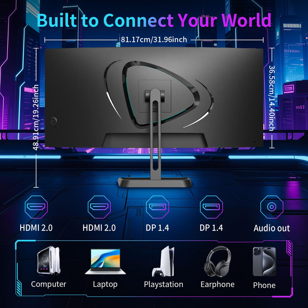 34” Curved Ultrawide Gaming Monitor 180Hz 3440×1440 X652