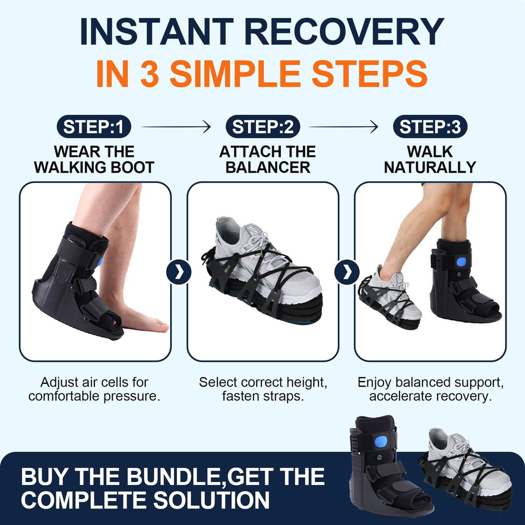 Inflatable Air Cam Walker Fracture Boot with Adjustable Shoe Lift C5213