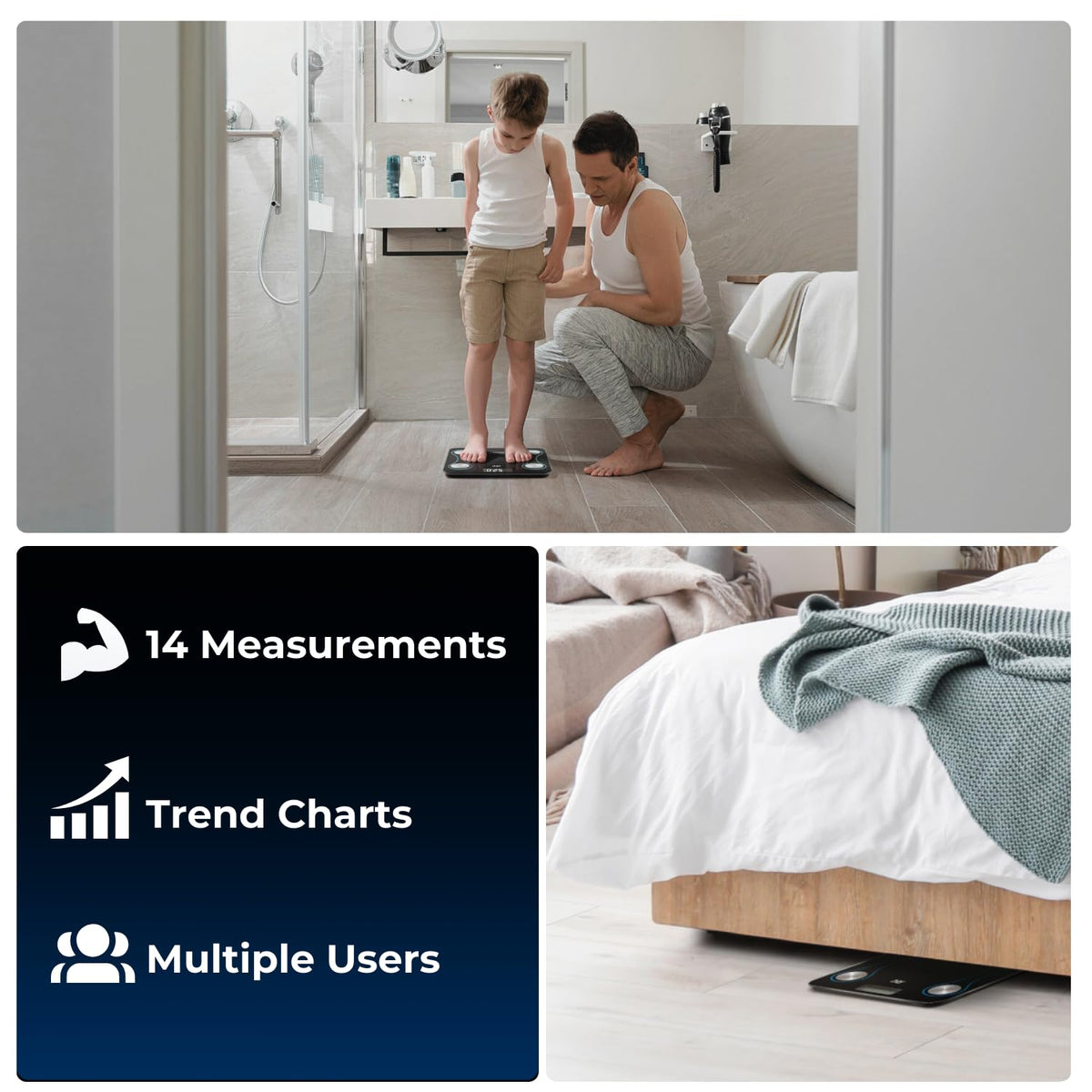 Smart Bluetooth Body Fat Measurement Scale J7043
