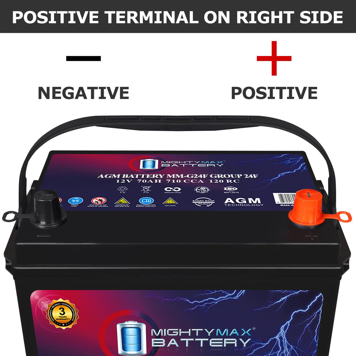 12V 70Ah AGM Battery B691520