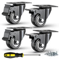 2 Inch Heavy Duty PU Caster Wheels, Set of 4 U311272