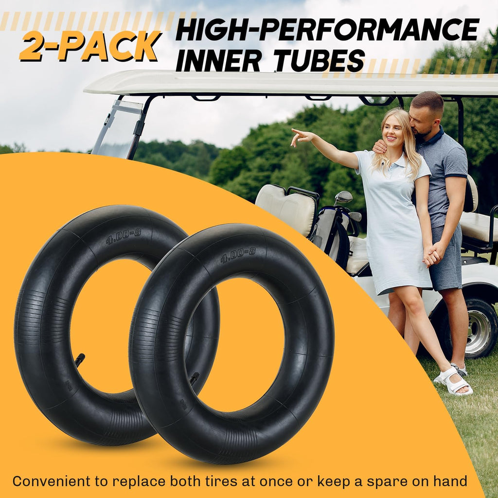 2 Pack 4.80/4.00-8 Inner Tube with TR-13 Straight Valve Stem E37402