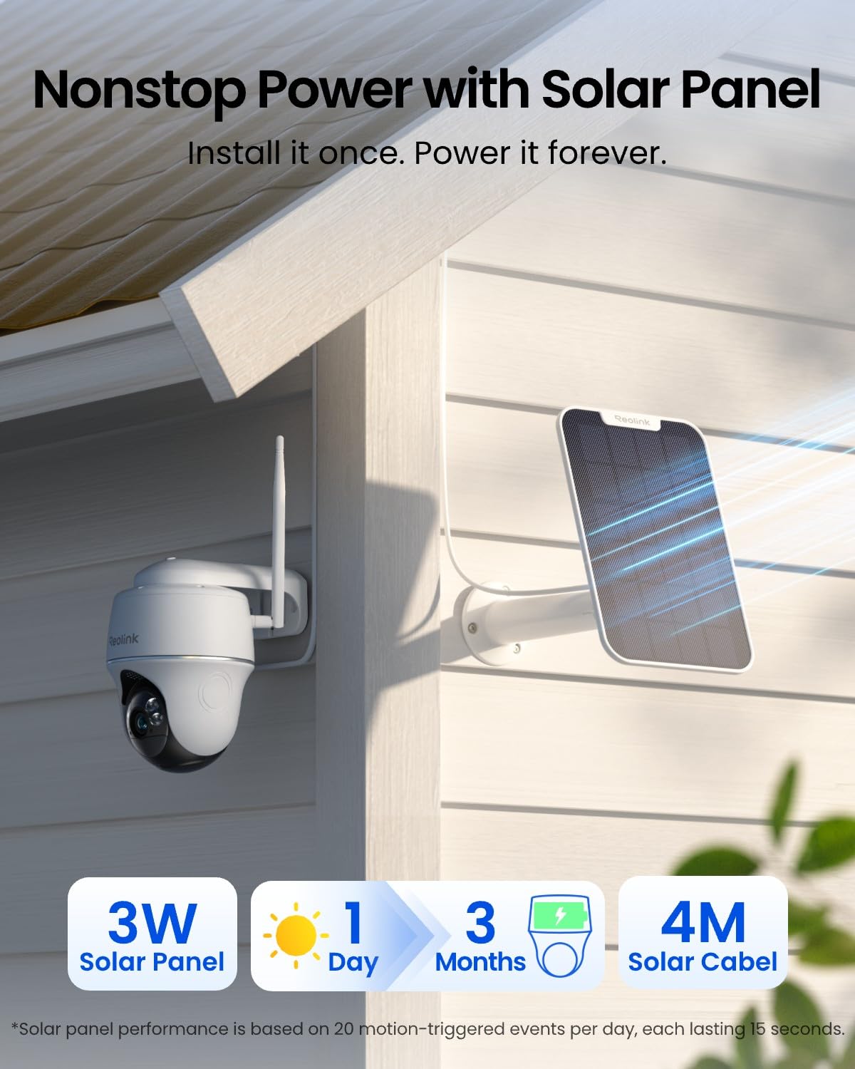 Solar Security Cameras Wireless Outdoor 360° Coverage H56849