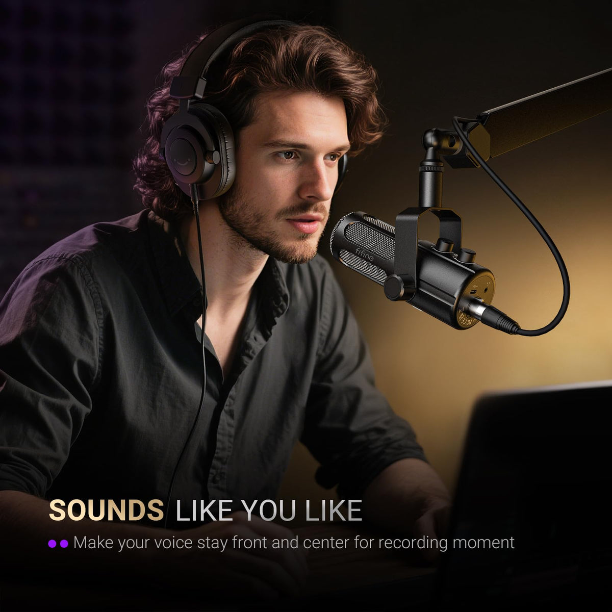 Dynamic Microphone with Boom Arm Kit, XLR/USB Podcast Mic and Stand Bundle with Mute Button H98199