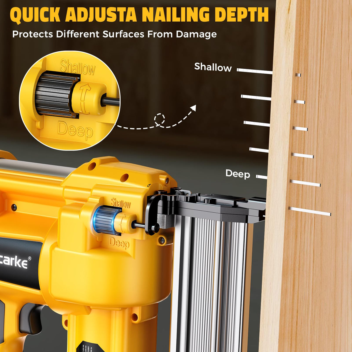 Cordless 2 in 1 Electric Nail Gun Staple Gun with 18GA Nails Y149