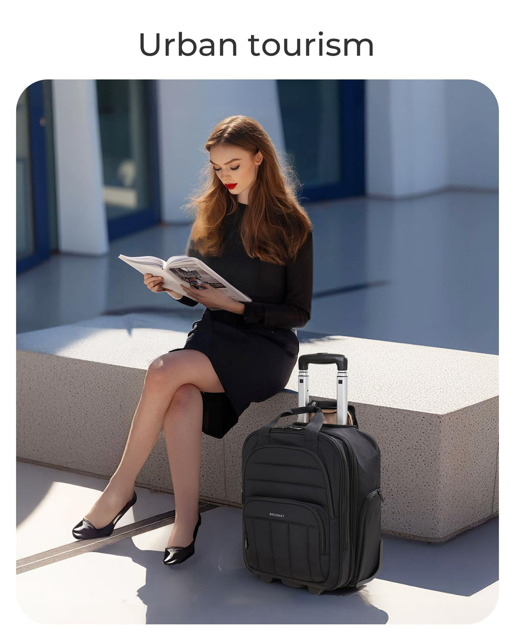 16 inch Lightweight Underseat Carry on Luggage with Wheels D4112