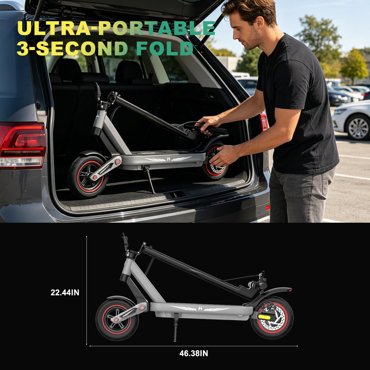 800W Electric Scooter with 10" Pneumatic Tires O6797