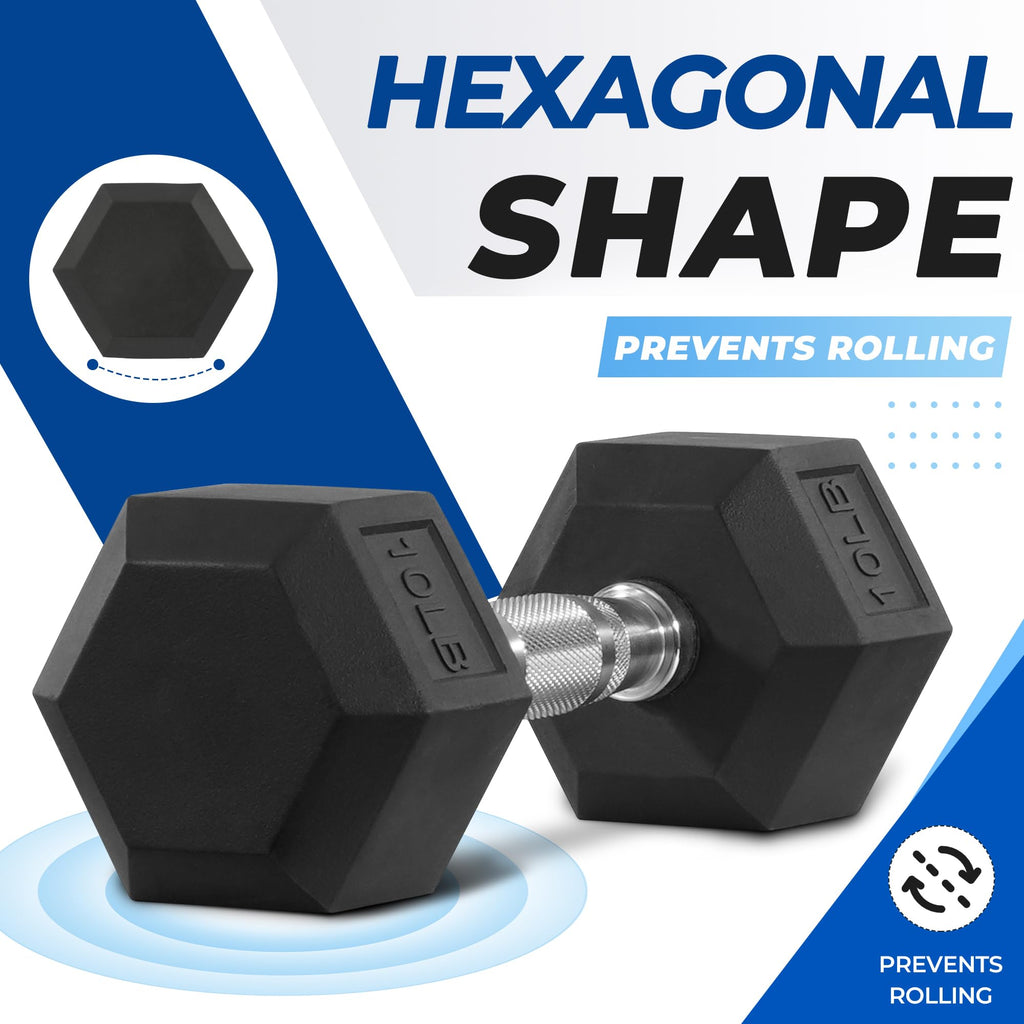 Rubber Coated Hex Dumbbells F413503