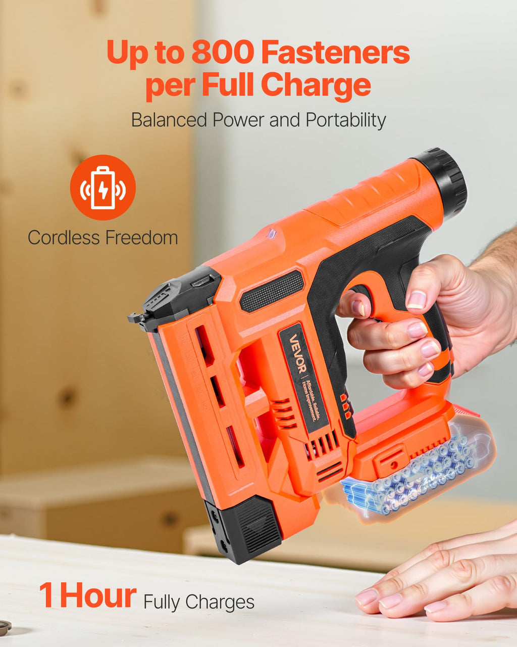 Cordless 2-in-1 18 Gauge Nail Gun Staple Gun M352377