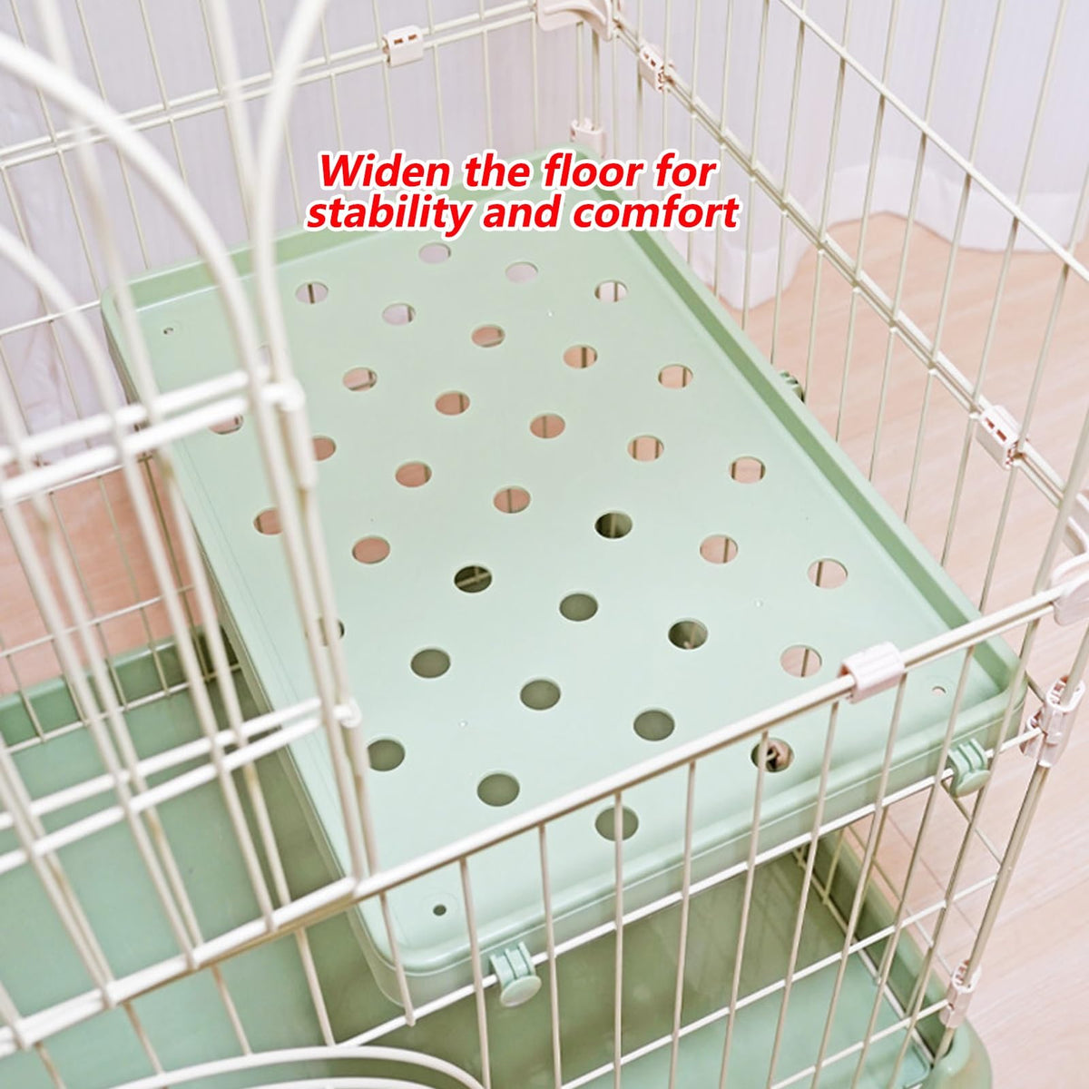 3/4-Tier Wire Cat Cage Playpen Kennel with Hammock S198867