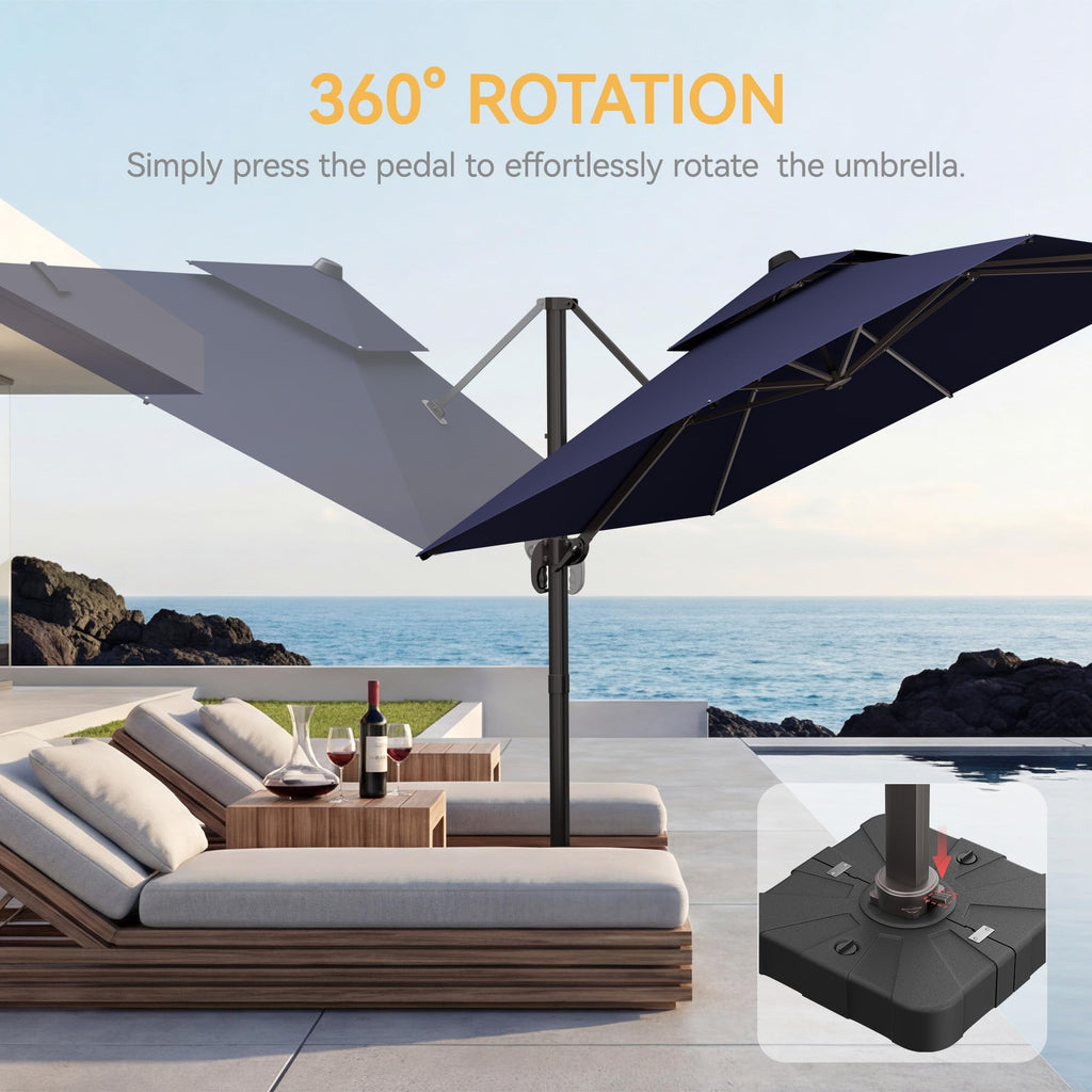 Cantilever Patio Umbrella with Base X2075