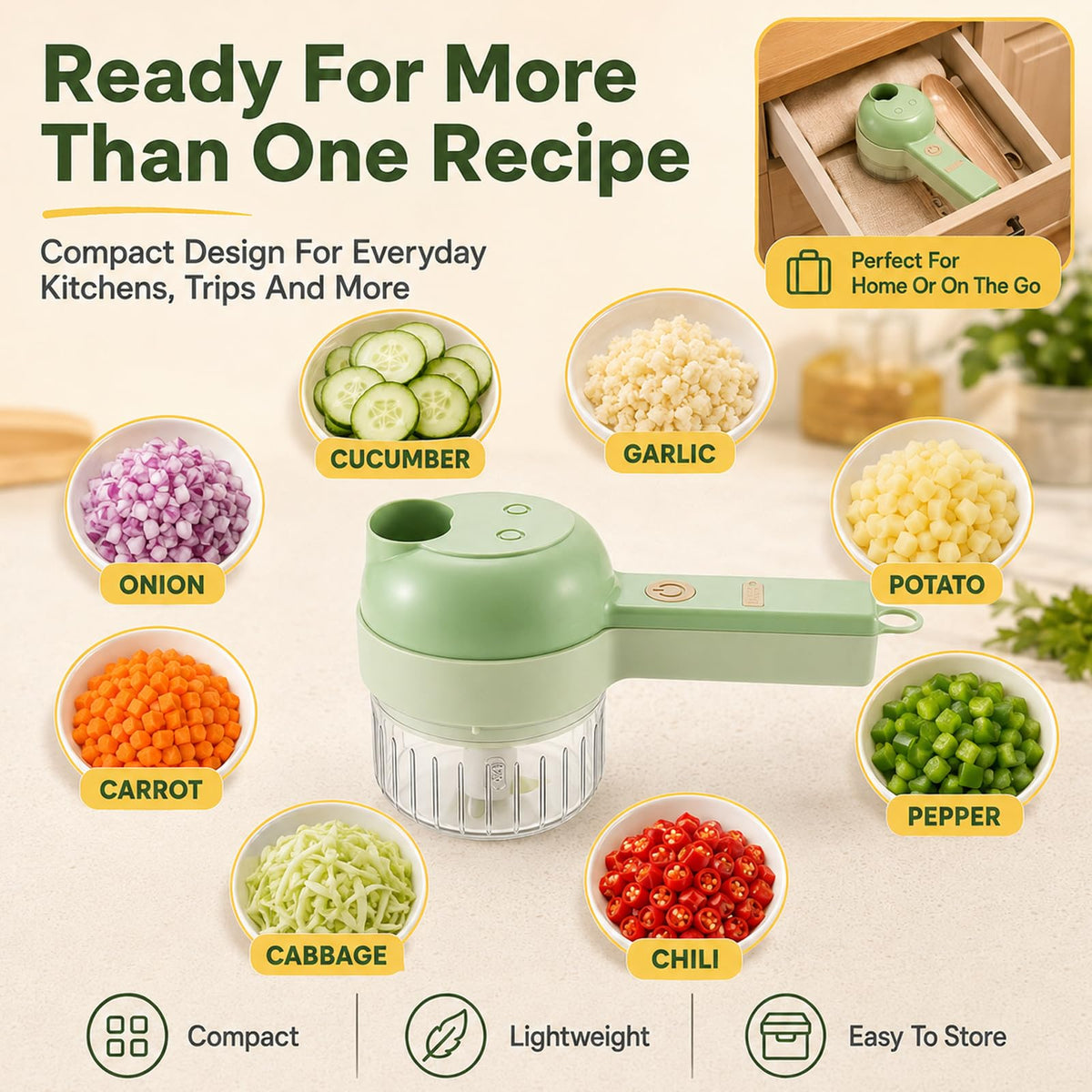 4 in 1 Handheld Electric Food Chopper Q1612