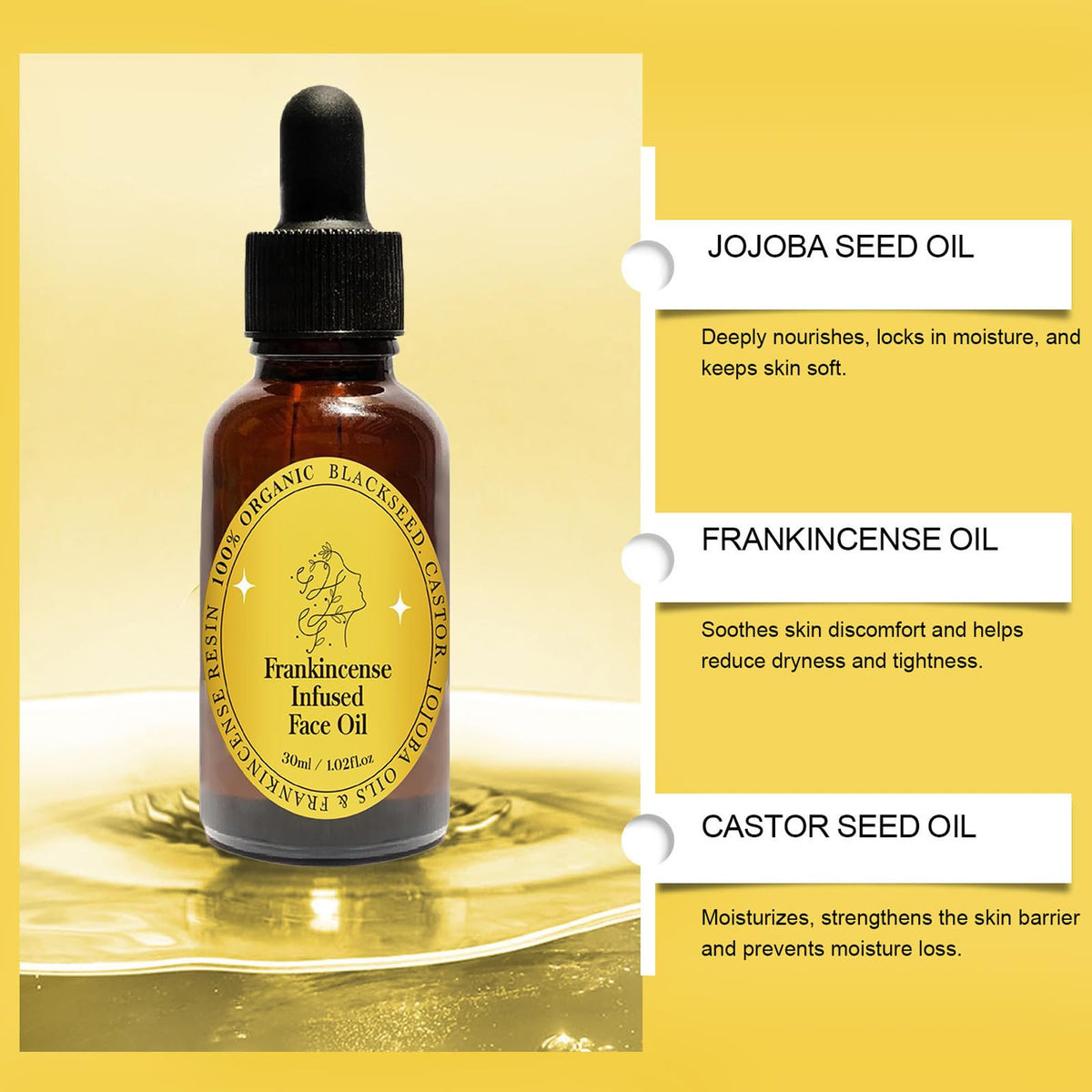 Frankincense Resin Oil Facial Serum 3PC V438