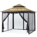 Black 10x10FT 4-Door Zipper Mosquito Netting A750