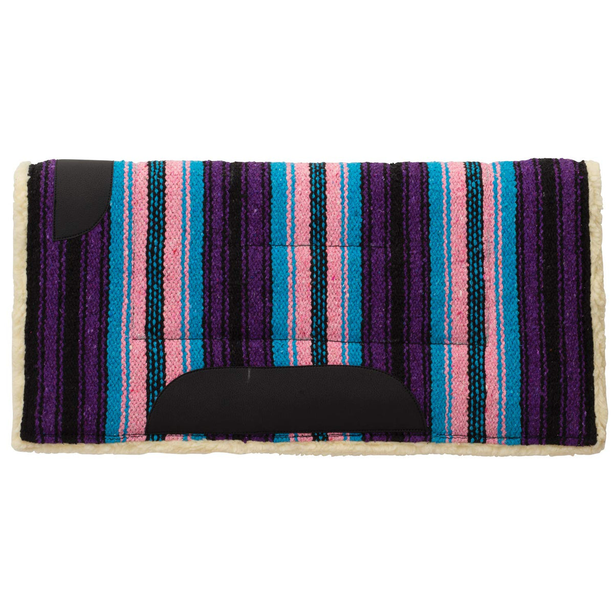 Acrylic Saddle Pad 22" L x 22" W Pink/Purple Stripe H5581