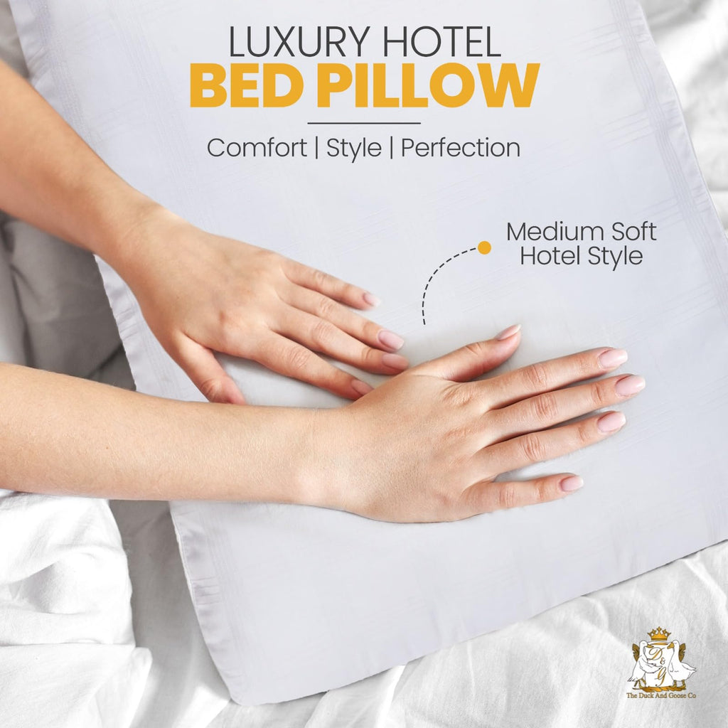 King Size Cotton Down Alternative Bed Pillows Set of 2 O717244