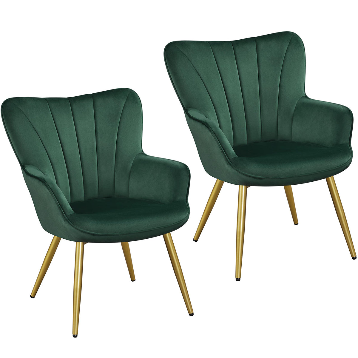 Green Upholstered Accent Chairs Set of 2 Q920
