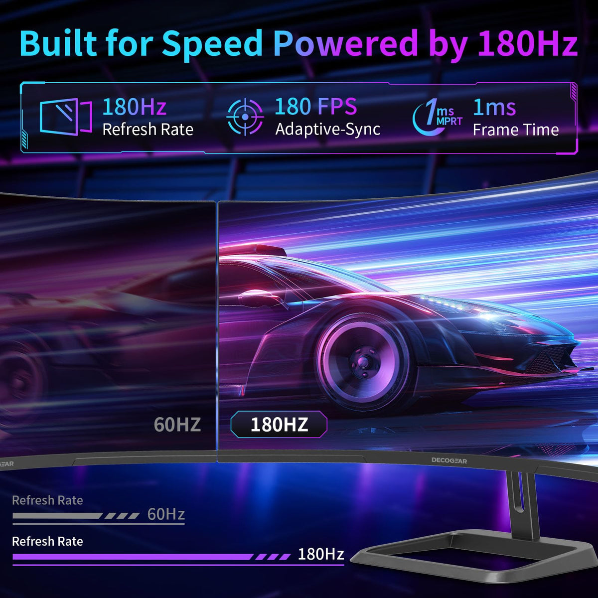 34” Curved Ultrawide Gaming Monitor 180Hz 3440×1440 X652