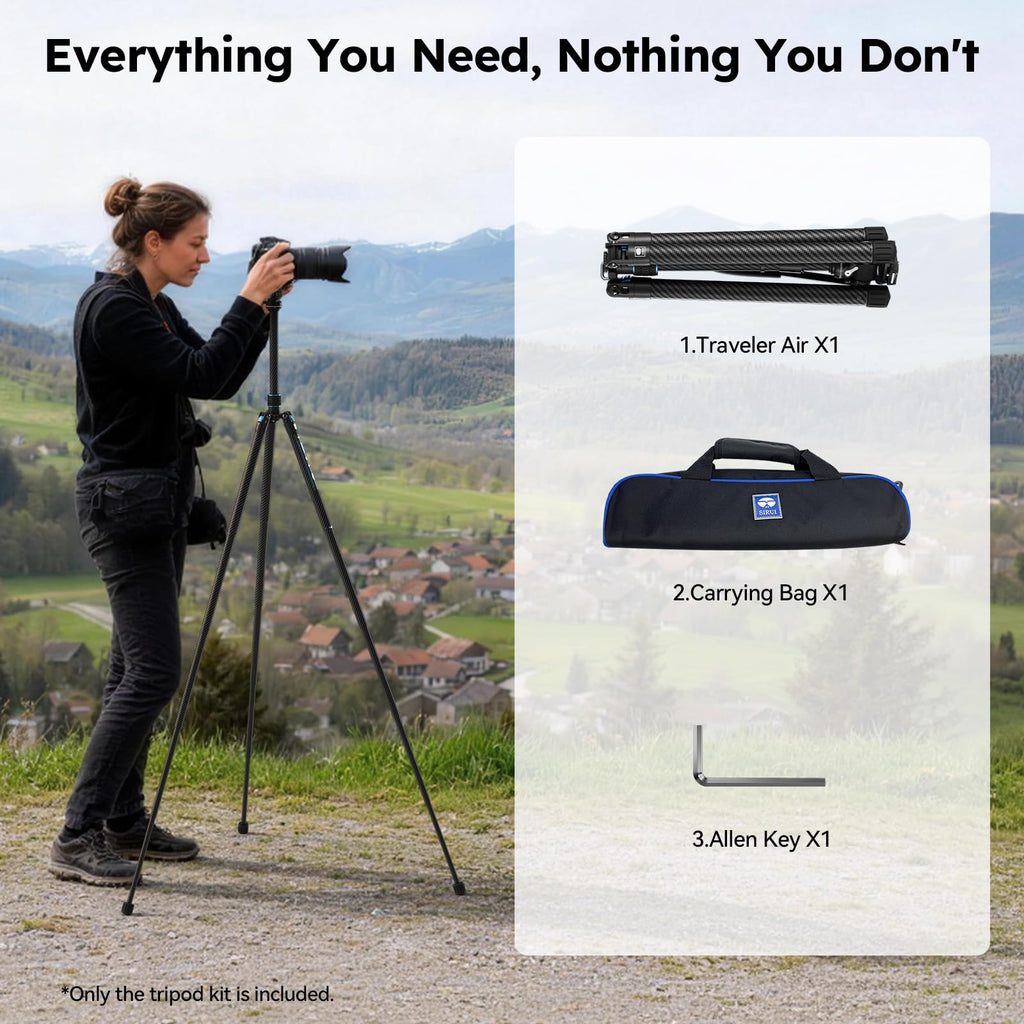 Carbon Fiber Camera Tripod with Fluid Head B994