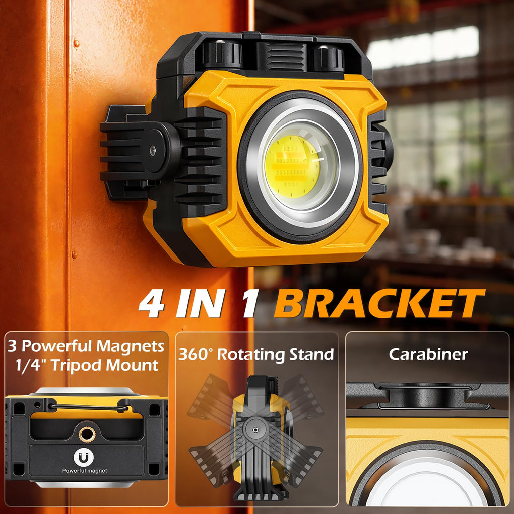 2-Pack 2400LM Magnetic Rechargeable Work Light V67090
