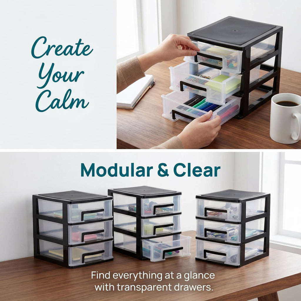 3 Drawer Plastic Desk Organizer R756779