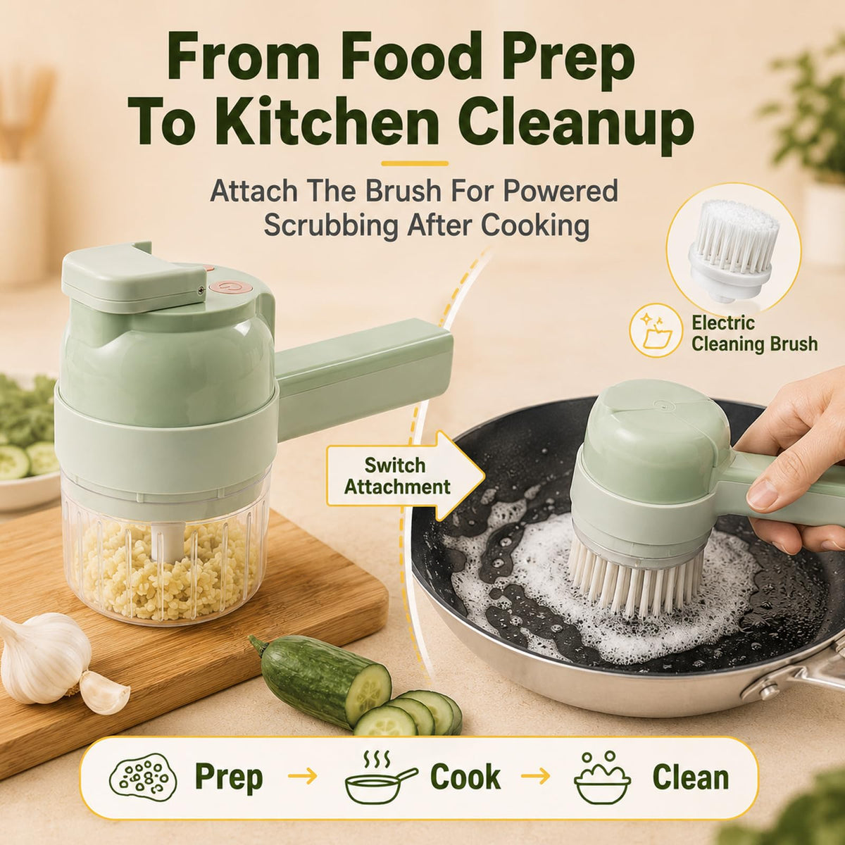4 in 1 Handheld Electric Food Chopper Q1612
