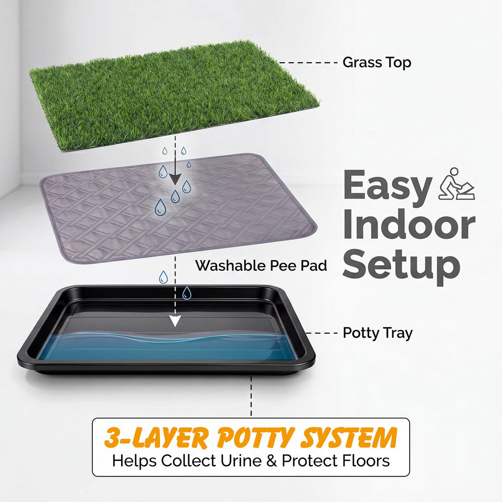 Dog Grass Pad with Tray 30 x 20 in L4726