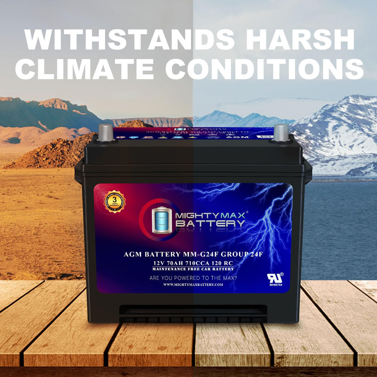 12V 70Ah AGM Battery B691520