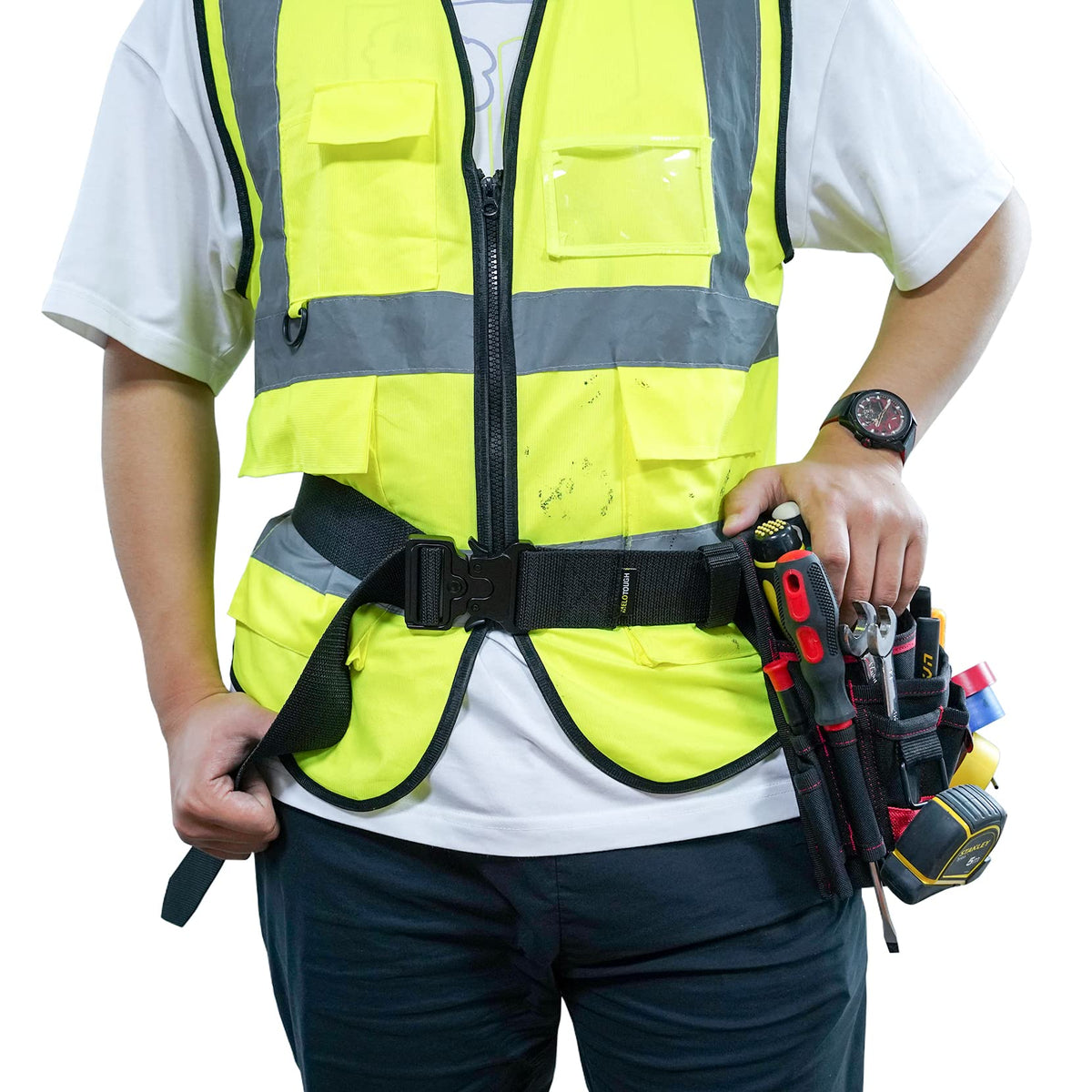 2" Nylon Web Work Tool Belt with Quick Release Metal Buckle N53491