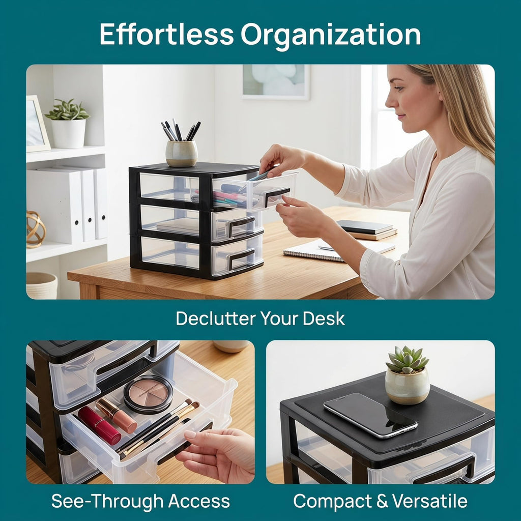 3 Drawer Plastic Desk Organizer R756779