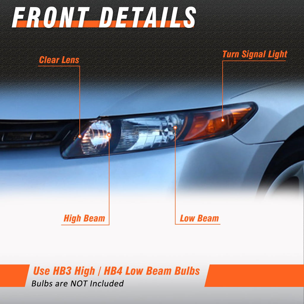 Black 2 Door Headlights Pair S15930