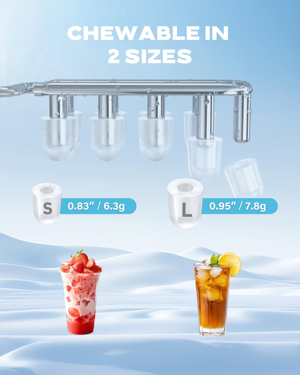Countertop Ice Maker with Carry Handle, 26lbs/24Hrs P77392