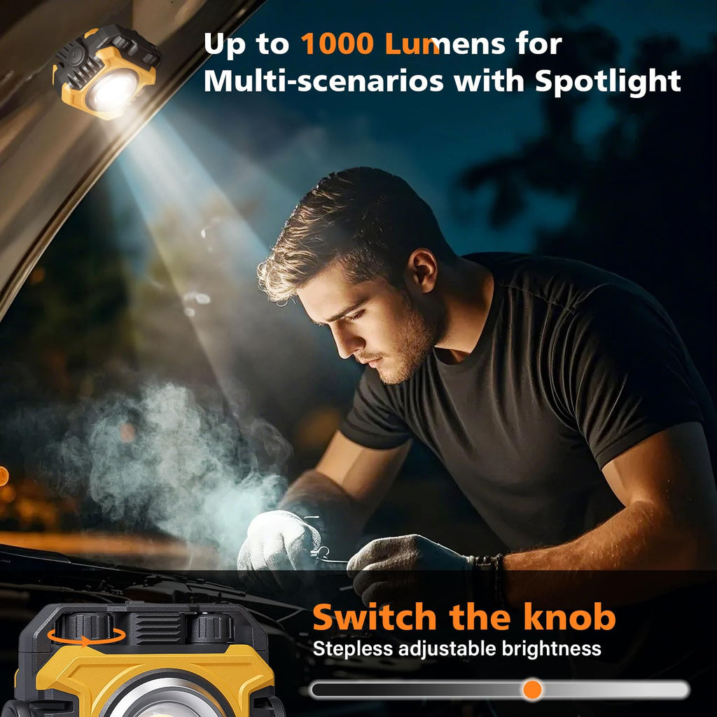 2-Pack 2400LM Magnetic Rechargeable Work Light V67090