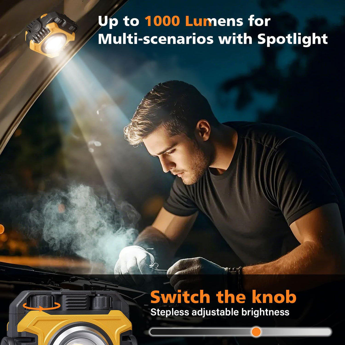 2-Pack 2400LM Magnetic Rechargeable Work Light V67090