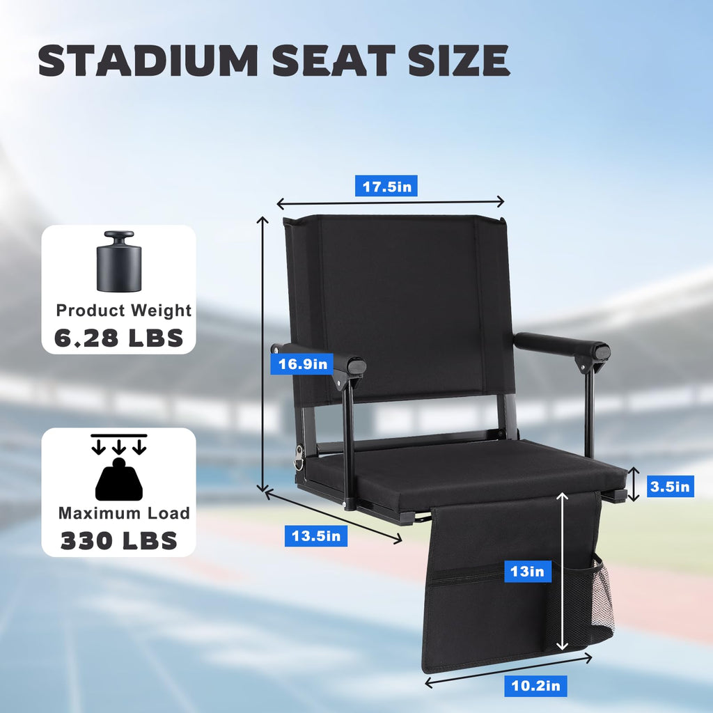 2 PCS Stadium Seats with Back Support C716950