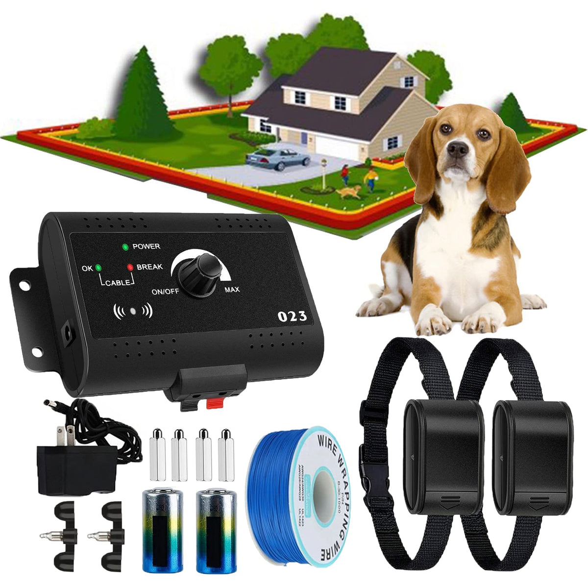 Wireless Electric Dog Fence System, In-ground/Aboveground Pet Containment System O264015