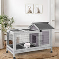 Wood Rabbit Hutch with Wire Mesh K1517