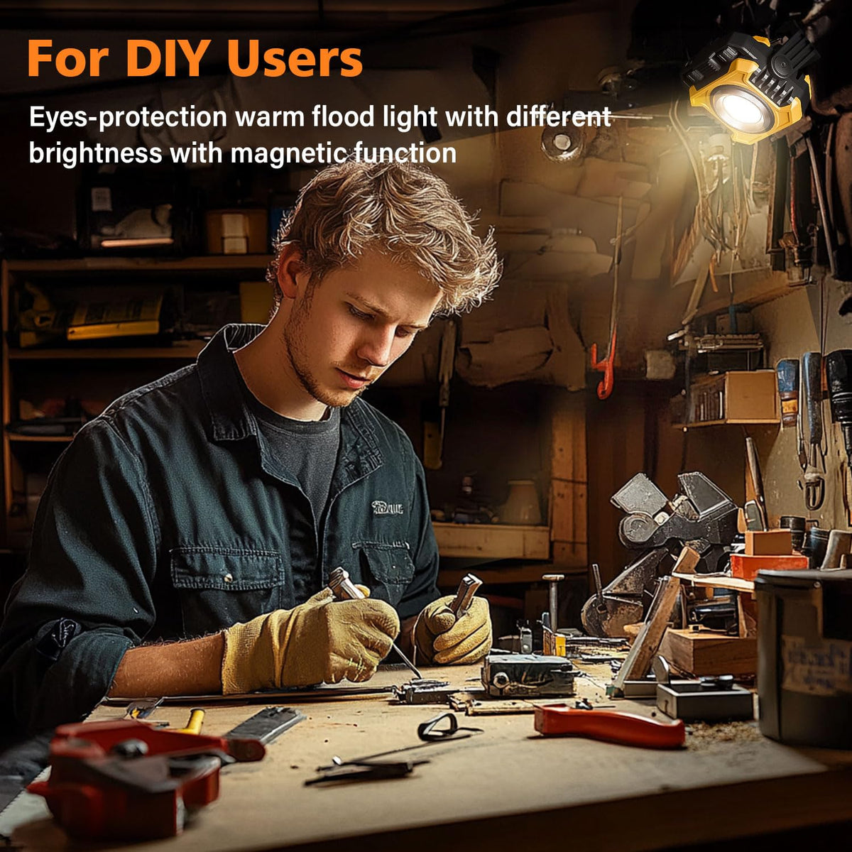 2-Pack 2400LM Magnetic Rechargeable Work Light V67090