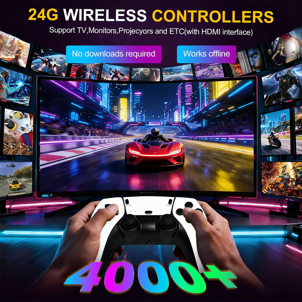 Retro Gaming Console Stick with Dual Wireless Controllers D2855