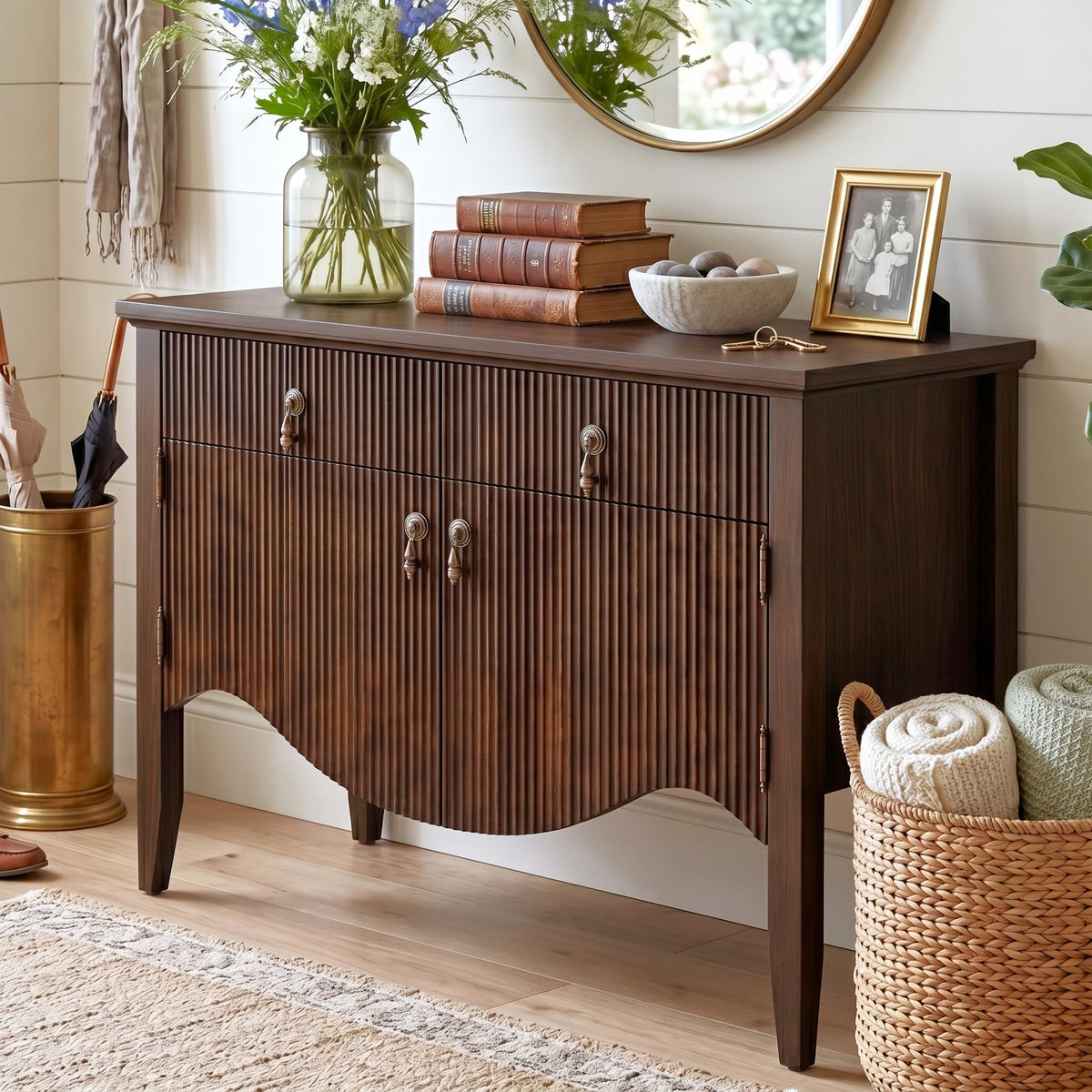 40" Fluted Buffet Cabinet with Drawer T515150