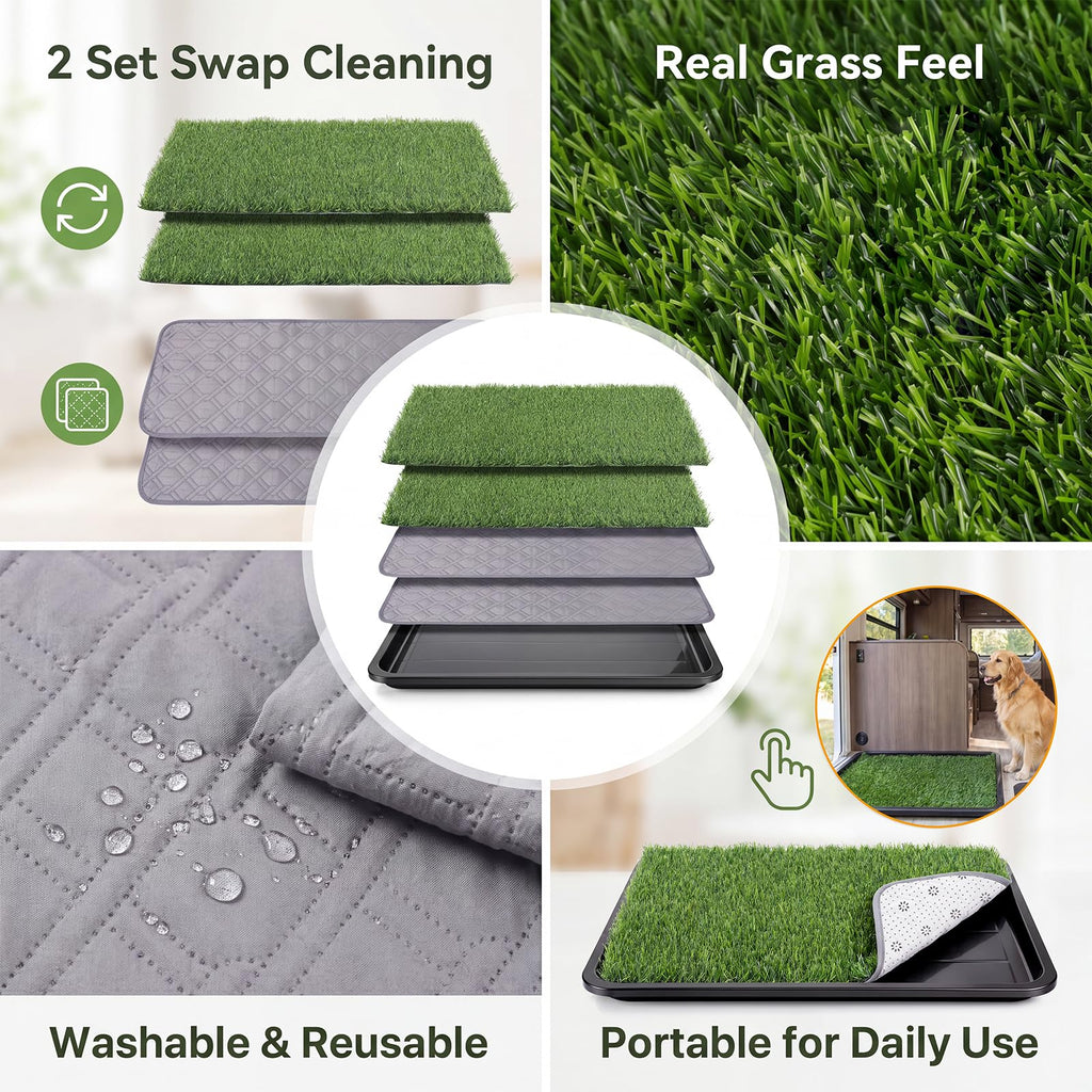 Dog Grass Pad with Tray 30 x 20 in L4726