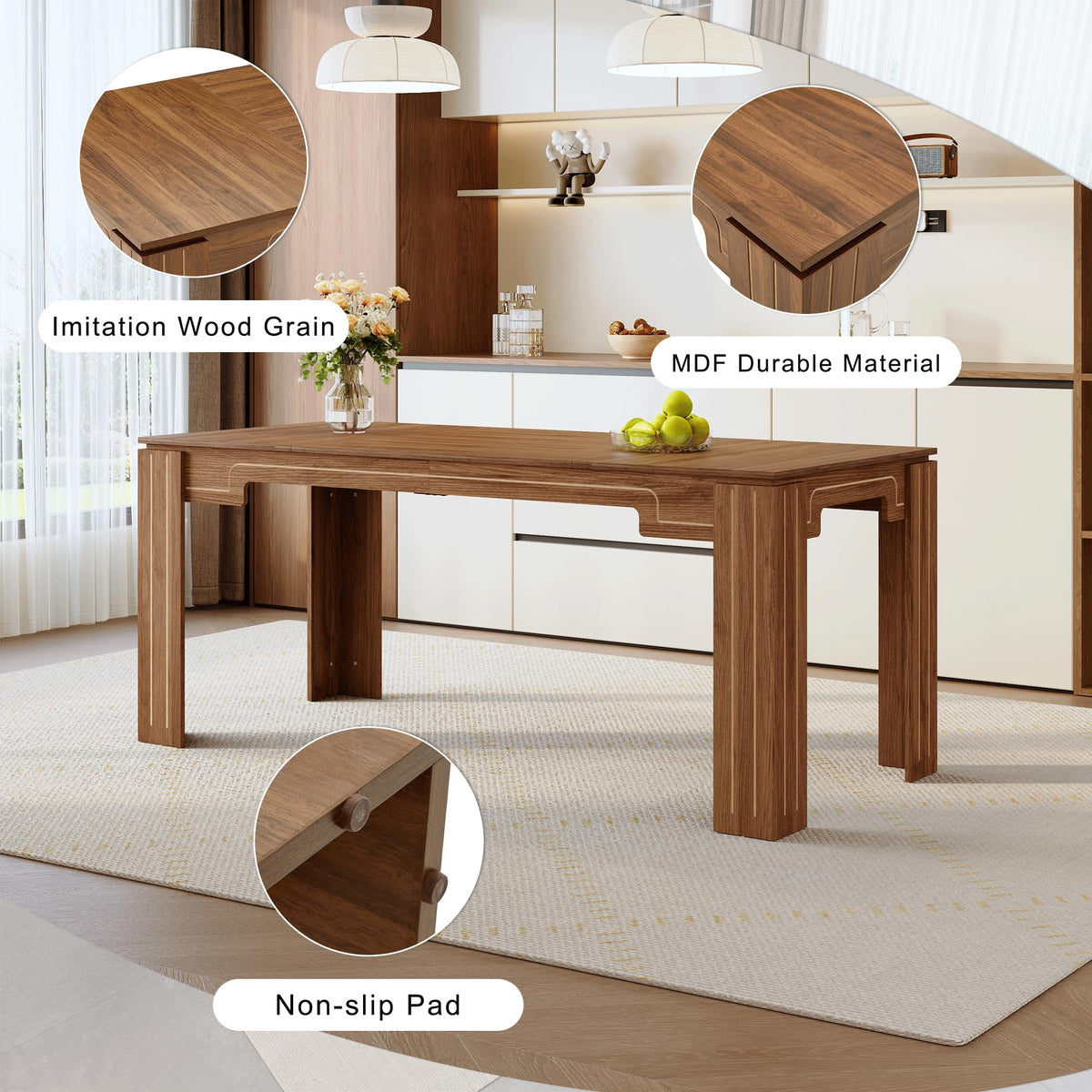 9 Piece Dining Table Set with 8 Pu Leather Chairs P212